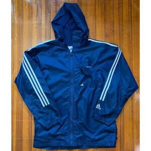 Vintage Adidas Navy Big Logo Windbreaker